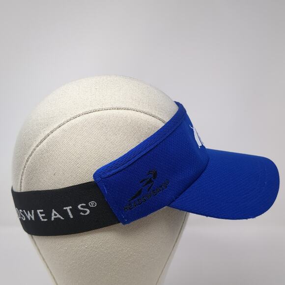 Cannon Logo Golf Sun Visor Cap Blue One Size Stretch Fit Embroidered Headsweats - Picture 5 of 10